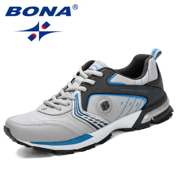 BONA Pantofi sport Bărbați de Modă în aer liber Lumina Respirabil Adidași Om Dantelă-Up de Mers pe jos de Sport Pantofi de Jogging Om Comod