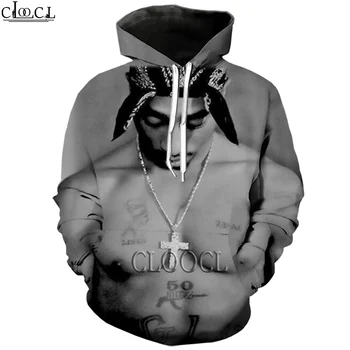 CLOOCL mai Nou Rapper Tupac Amaru Shakur 2pac Hanorace Barbati Femei Harajuku 3D de Imprimare de Moda Hip Hop de Vânzare Fierbinte Hanorac Streetwear