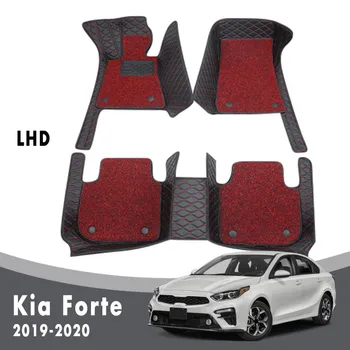 Auto Covorase Covoare Pentru Kia Forte 2020 2019 Lux Strat Dublu De Sârmă Bucla Interior Accesorii Auto Styling Protector Acoperă