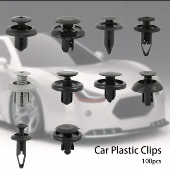 100buc 8mm Auto de Fixare Clip Mixte Masina Clipuri SetPlastic Știftul de siguranță Nit Bara Tapiterie Usi Panel Fixare Kit