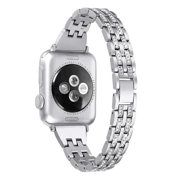 Benzi de Oțel inoxidabil Compatibile pentru Apple Watch Band curea 38mm 40mm Femei pentru Iwatch Serie 4/5 Brățară Încheietura mâinii Watchbands centura