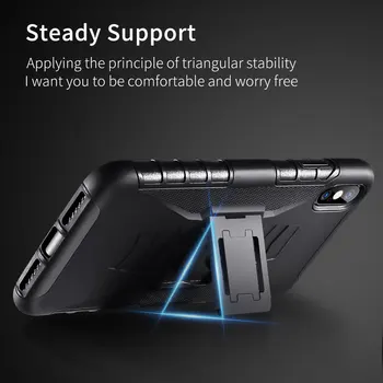 KISSCASE Talie Centura Clip Caz Pentru Samsung Galaxy Note 10 9 8 5 4 S4 S5 S6 S7 Edge S8 S9 S10 Plus S10E la Șocuri Kickstand Acoperi