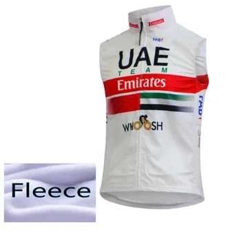 Iarna Fleece 2020 echipa pro emiratele arabe unite alb ciclism vesta cald tricouri de ciclism windproof gilet pânză limitator windstop Ropa Ciclismo
