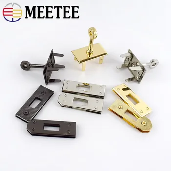 Meetee 1set(3pc)/2sets Metal Sac Catarame de Blocare Combinație Incuietoare DIY Depozitare Geanta Portofel din Piele Ambarcațiuni Accesoriu Hardware