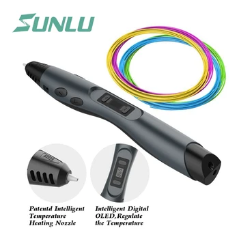 SUNLU 3D Stilou Desen Inteligent Imprimare Stilou Mai bun Cadou Pentru Copii 4 Culori Digital 3D Desen Pixuri SL-300A Bithday Cadou