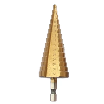 1buc Metrice Spiral Flute Pagoda Forma de Gaura de Tăiere 4-32mm HSS Oțel Con Burghiu Set Triunghi Coadă Pas Ascutit
