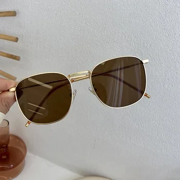 2020 Moda anilor ' 90 ochelari de Soare Vintage Marca Deisgner de Metal Pătrat ochelari de Soare Femei Barbati Retro Ochelari Negri Nuante UV400 5484