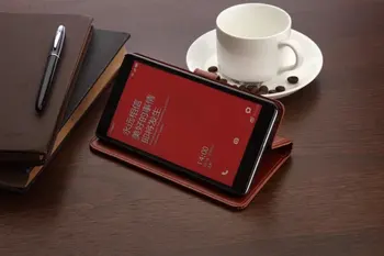 Nota 1 pentru Xiaomi hongmi Nota 1 Redmi Cazul Stil Carte de Flip Portofel cu Slot pentru Card de Stent Cazuri Ulei Ceara Coperta de Piele Negru HM RM Acoperă