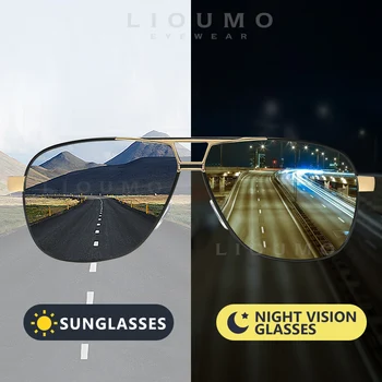 LIOUMO Design Aviației ochelari de Soare Barbati Femei Polarizate Ochelarii de Condus Fotocromatică Inteligent Schimba Culoarea lentes de sol hombre