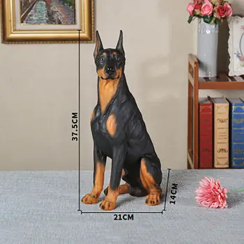 1/6 Scară Model Animal De Înaltă Imitație Doberman Model Câine De Companie Pentru 12' Figura De Acțiune Corpul Scena Accesoriu