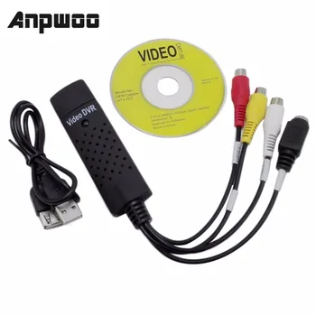 ANPWOO Easycap USB 2.0 Ușor Capac Video, TV DVD, VHS DVR Capta mai Ușor Adaptor Capac USB Dispozitiv de Captură Video suport Win10
