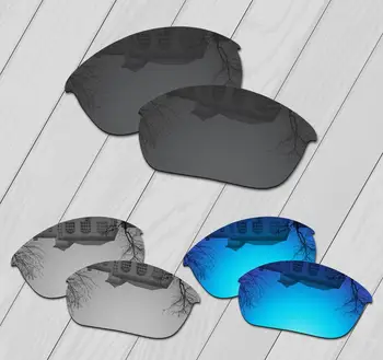 E. O. S 3 Perechi Black & Silver & Blue Ice Polarizat Lentile de Înlocuire pentru Oakley Half Jacket 2.0 OO9144 ochelari de Soare