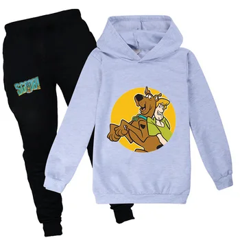 Haine pentru copii Seturi de Halloween Maneca Lunga Scooby Doo Hanorace și Pantaloni 2 BUC de Desene animate Drăguț Sport pentru Copii de tip Boutique de Haine