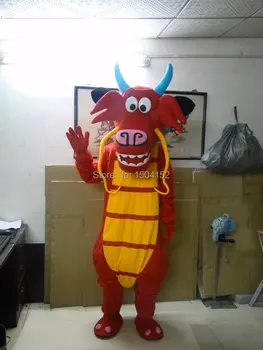 De înaltă calitate dragon Mushu costume mascota de vânzare dragon mascota Costum Caracter Costum dragon Cosplay Transport Gratuit