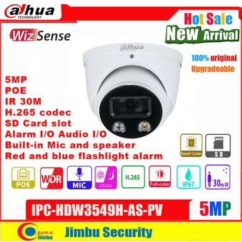 Dahua 5MP Camera IP POE IPC-HDW3549H-CA-PV Full-color H. 265 codec built-in Microfon, audio in/out alarma in/out IR30m WDR SD slot