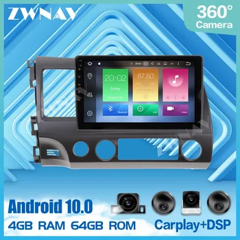 4+64G ecran tactil Android 10.0 Car Multimedia DVD player Pentru Honda Civic 2006 2007-2012 audio stereo radio navi GPS unitatea de cap
