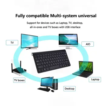2.4 G Wireless Tastatură și Mouse-ul Mini Multimedia Keyboard Mouse Combo Set Pentru Notebook Laptop Mac Desktop PC TV