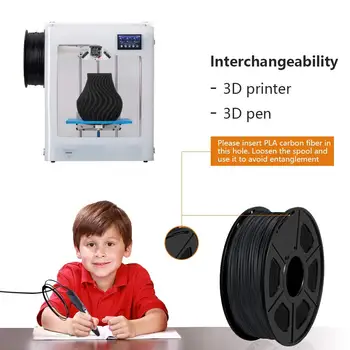 SUNLU 1,75 mm PLA Fibra de Carbon 1kg Imprimantă 3D cu Filament (2.2 lb) de Înaltă Tenacitate Materiale de Imprimare 3d