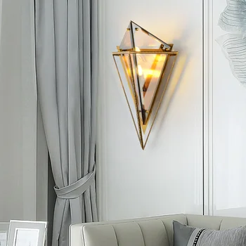 De lux Postmodern Lampă de Perete LED, sufragerie, Coridor, Culoar Creative Design Dormitor Noptieră Villa Nordic Diamant Perete de Sticlă Lumină