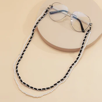 2021 Multi-strat Pearl ochelari de Soare Lanț pentru Femei coreene Flanel Ochelari de vedere Ochelari de Citit Lanț de Cablu Suport Ochelari, Curele