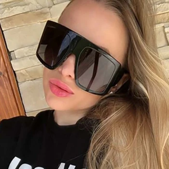 Supradimensionate de Sus Plat ochelari de Soare femei de moda, cadru Mare Designer de Brand Femei Ochelari de Soare vintage pilot ochelari de Lunetă De Soleil