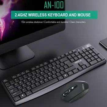 Pentru Macbook Lenovo AN-100 104 Taste Unghi Reglabil Ergonomic USB Wireless Gaming Mouse Tastatura Kit pentru Acasa, Birou, Scoala 2021