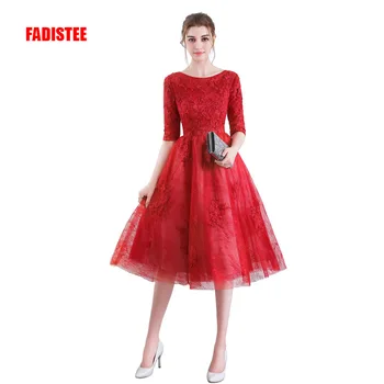 FADISTEE New sosire elegante, rochie de petrecere rochii de bal Vestido de Festa rochie de dantela aplicatii jumătate mâneci stil