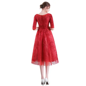 FADISTEE New sosire elegante, rochie de petrecere rochii de bal Vestido de Festa rochie de dantela aplicatii jumătate mâneci stil