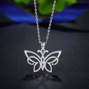 EUDORA Noi Sterling Silver Fermecător fluture Pandantiv Colier Pentru Femei Bijuterii de Înaltă Calitate Fericită Fată Ziua de nastere Cadou D495