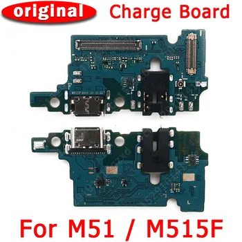 Original Portul de Încărcare pentru Samsung Galaxy M51 M515F de Încărcare USB Board PCB Conector Dock Cablu Flex Înlocuire Piese de Schimb