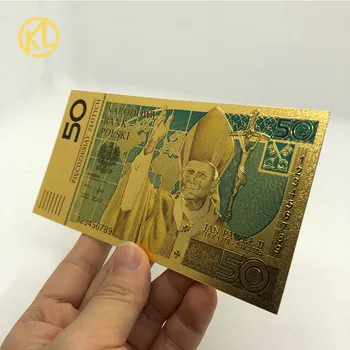 HOT 8 Modele de Culoare Foiță de Aur polonez de Bancnote Set 50 100 200 500 PLN pentru Partriotism Meserii de Colectare