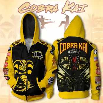 Cobra Kai Val Armorr Hanorace Cosplay Costum Karate Kid Jachete de Cosplay de Imprimare 3D Hanorace Jachete bărbați femei Pantaloni