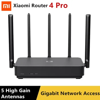 Xiaomi Router 4 Pro Gigabit 2.4 G/5.0 GHz Dual-Band 1317Mbps WiFi Repeater 128MB 5 Gain Antene mai Larg IPv6 Router Wireless Inteligent