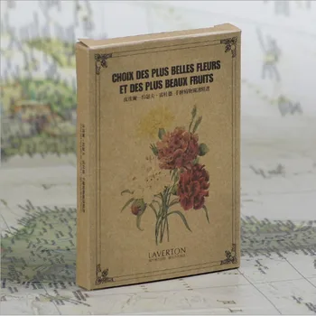 4pack Retro Felicitare pictata manual grădină serie Trandafir Crin Biblia Selecția de Plante en-gros 14.5*10.5 CM