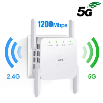 5G Wifi Repeater Wifi Extender Wi-fi de 5Ghz Amplificator de Semnal 300/1200Mbps Wi fi Ultraboost 2.4 G Wireless cu Rază Lungă Wifi booster