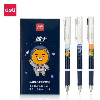 Deli Drăguț Pix cu Gel 12buc Moda Desene animate Pen Rapid Uscat coreean Papetărie Pixuri pentru Birou Școală Accesorii Student Cadou