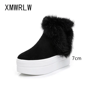 XMWRLW Femei Cizme de Zăpadă În 2020 Iarna din Piele Glezna Cizme Pentru Femei Gros Talpa Indesata Pantofi Doamnelor Cald Iarna Snow Boot