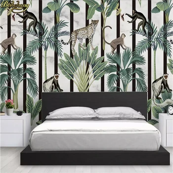 Beibehang Personalizate Tropicală animal Murală Tapet Modern Living, Dormitor Fundal 3D pictura Murala de perete de hârtie Decor Acasă