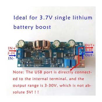 3.7 V stimula modul dc-dc 2-24V la 3-30v 5V12V24V mare putere de Intrare curent de 15A baterie de litiu de Joasă tensiune boost 45w-80w
