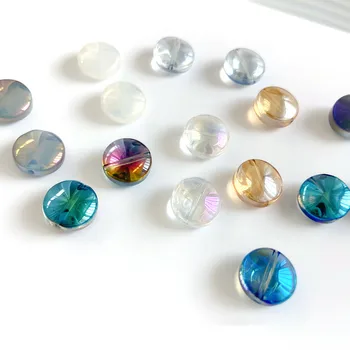 100buc/lot AB imprimare color geometrie runde/formă neregulată sticlă gaură margele diy bijuterii cercei/brățară accesorii