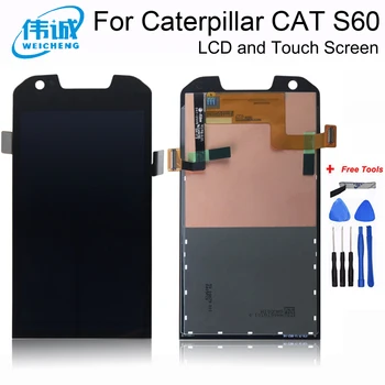 WEICHENG Pentru Caterpillar Cat S60 Telefon Fața Cadru+Mijloc Carcasa Negru Pentru Pisica S60 Mijloc și Frontal Cadru de Șasiu