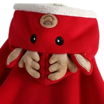 De Anul Nou Pentru Copii Fete De Crăciun Haina Fete Lână Roșie Reni Mantie Băieți Fete Jachete Pentru Copii Cu Gluga Îmbrăcăminte Haina Haine Copii