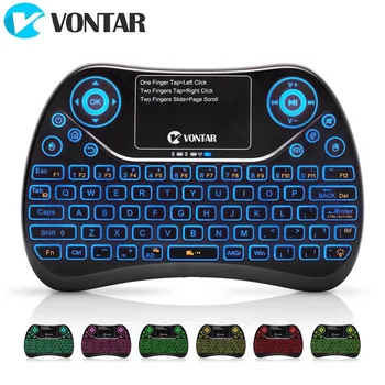 VONTAR TX2 Plus Air Fly Mouse-engleză-rusă Wireless Mini Tastatură cu iluminare de fundal cu Touchpad-ul pentru Android TV BOX X96mini X96 HTPC