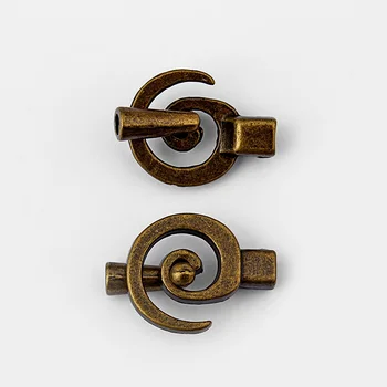5sets Argint Tibetan/Bronz Moda Spirală Swilr Cârlig Incuietoare Pentru 4mm Rotund Cordon de Piele Brățară Bangle Bijuterii Concluziile