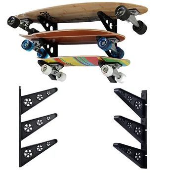 3Pairs Skateboard Rack de Perete Cuier Skateboard Organizarea Rack Suport Longboard Montare pe Perete Depozitare Skateboarding Instrumente de Afișare