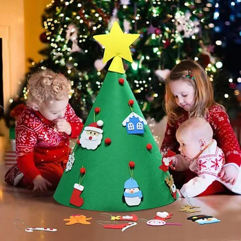 OurWarm DIY Simțit Ambarcațiuni om de Zăpadă Copilul Pomul de Crăciun, Jucării de Crăciun de Decorare Pentru Casa de Copii Cadou pentru Copii, Crăciun Fericit, Anul Nou