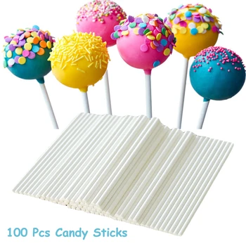 Cel mai bun de Vânzare 100buc Pop Fraier Bastoane Tort de Hârtie Lolly Lollipop Bomboane de Ciocolată DIY Modelare Mucegai Mucegai