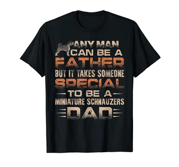 Fi O Miniatură Mens Special Pentru Schnauzer Tata Ziua Tatălui Tricou-Barbati T-Shirt-Black