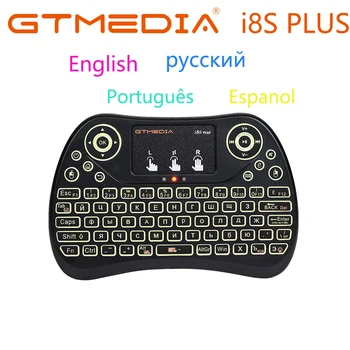 GTMEDIA Tastatura Wireless Iluminata i8S PLUS limba engleză/spaniolă/portugheză Mini Tastatura cu Touchpad 2.4 G Control de la Distanță pentru TV BOX