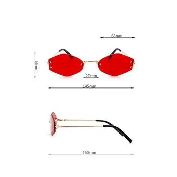 Seemfly Retro Oval ochelari de Soare Femei Bărbați fără ramă Marin 2020 Obiectiv Cadru Mic Ochelari de Soare Femei UV400 Nuante Oculos Gafas De Sol